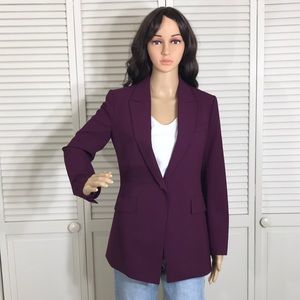 THEORY Etiennette B Currant Traceable Wool Suit Jacket Purple Size 4